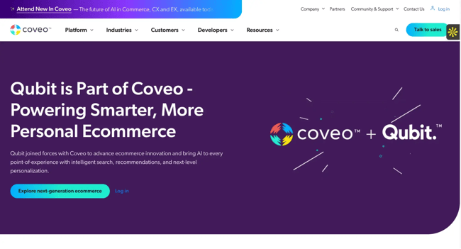 software personalization, coveo