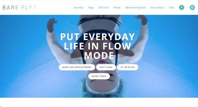 spa website, bare flyte