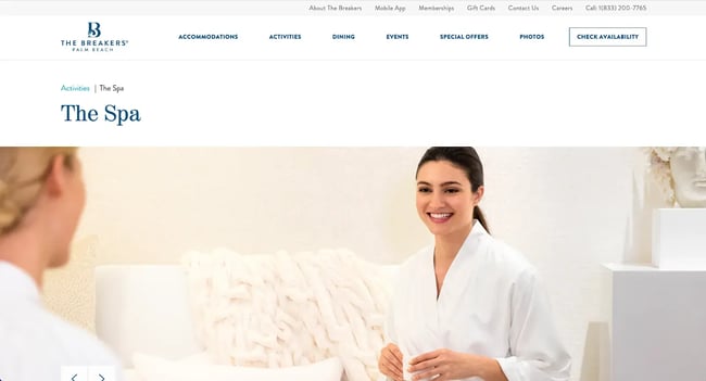 spa website, breakers