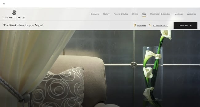 spa website, ritz carlton