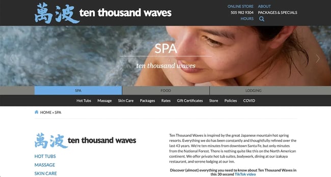 spa website, then thousand