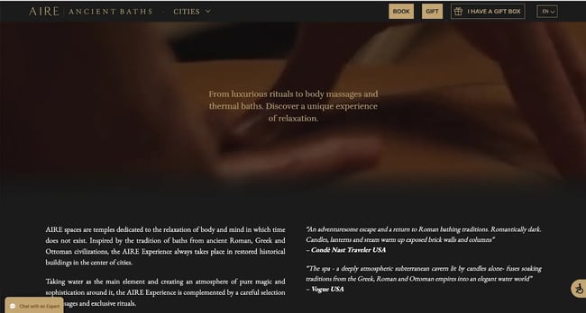 spa website,aire