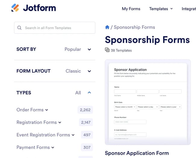 sponsorship form template, jotform-1