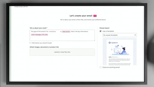 AI powered emailのデモ
