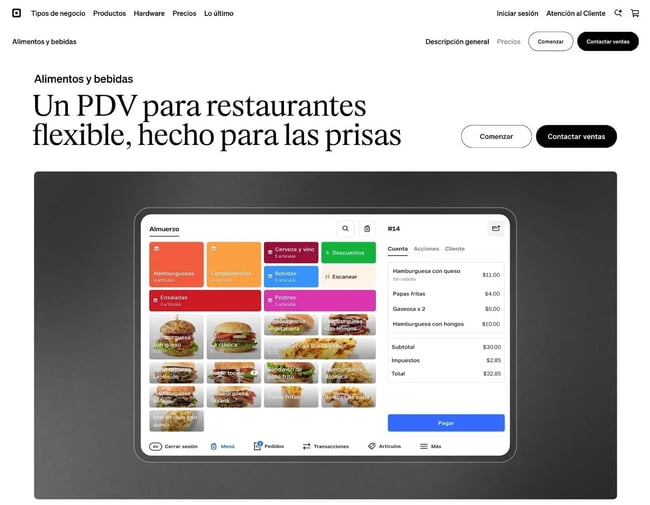 squares spanish landing page for the usa region