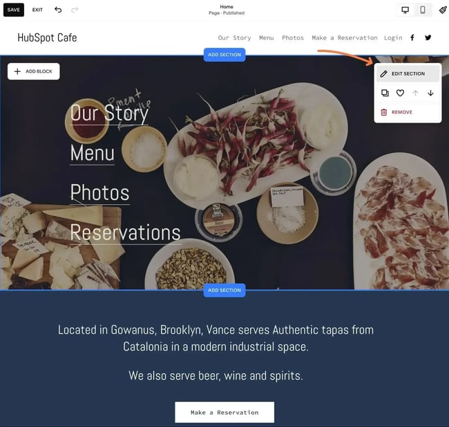 squarespace, drag and drop page builder