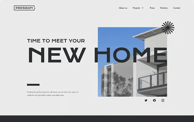 demo of a website made with the squarespace alternative hostinger