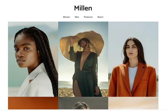 demo of a website made with the squarespace alternative hostinger