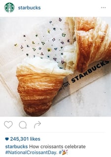 starbucks-instagram-newsjack-post.jpg starbucks instagram post for national croissant day