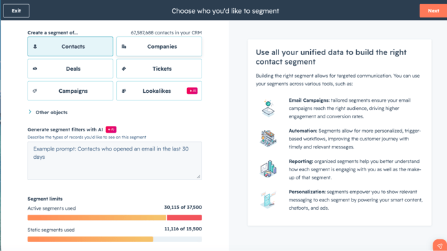 static vs dynamic lists, email list