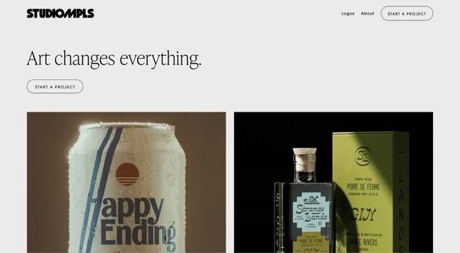 best static website design example, studio mpls