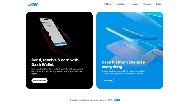 best static website design example, dash