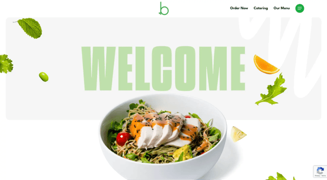 best static website design example, banana blossom salads