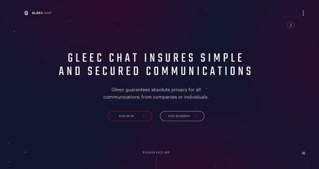 Gleec Chat static website examples