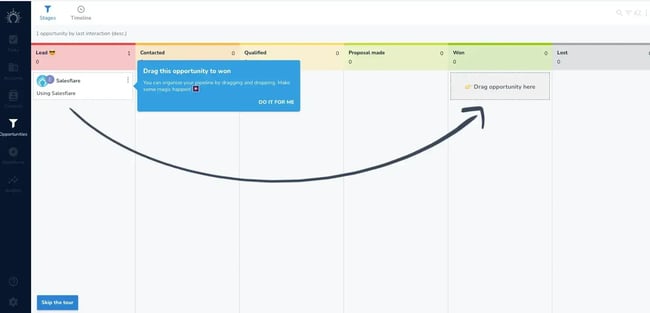 steps to get started with Salesflare