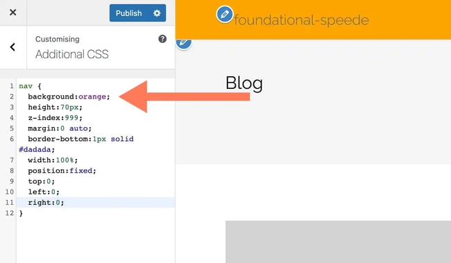 How to customize your colors in a sticky menu in CSS