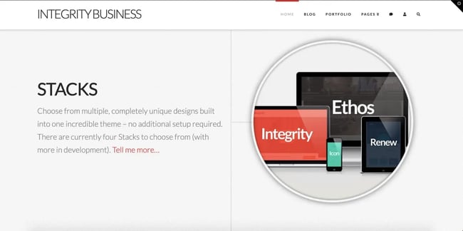 Heres another website with a pro theme for simple to complex sticky menus