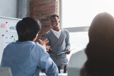 marketers working together during a strategic marketing process