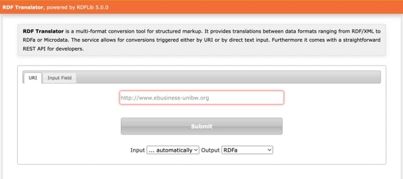 best structured data testing tool: rdf translator
