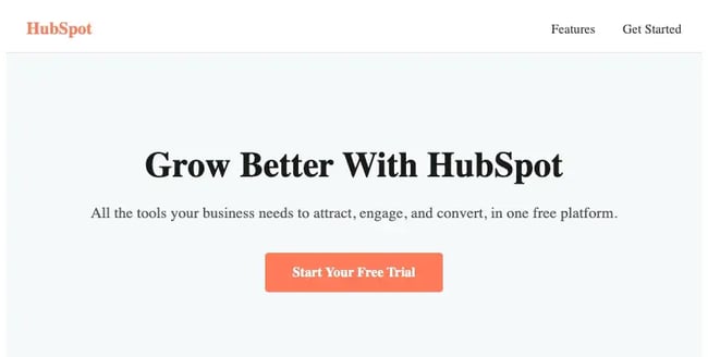 styled landing page using html and css in desktop view