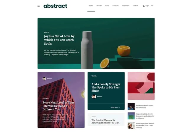 tumblr style wordpress newspaper layout module demo