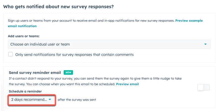 survey reminder