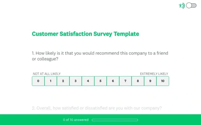 customer satifaction survey template