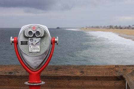 télescope sur une plage