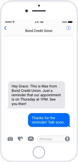 sales text message example