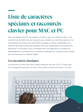 guide caractères spéciaux 