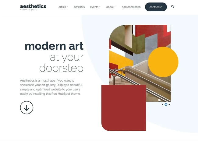 the aesthetics template for hubspot