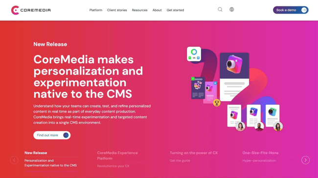 the coremedia homepage