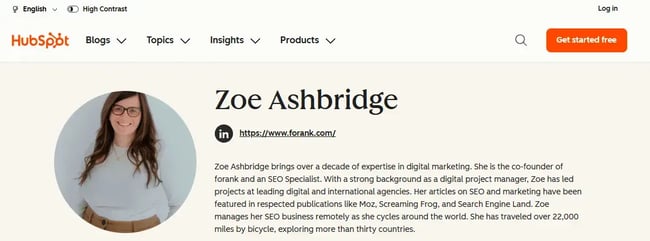 the future of seo calls for eeat signals. websites can contribute to eeat with author bios.