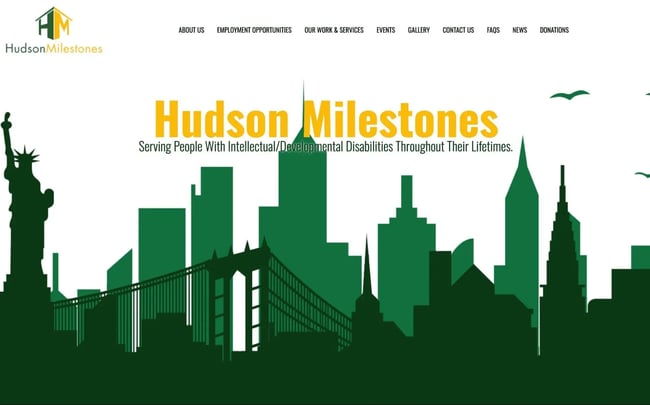 the hudson milestones wordpress site designed by smartsites