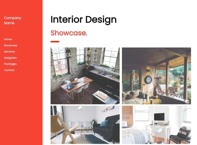the interior design simple html website template from w3 schools