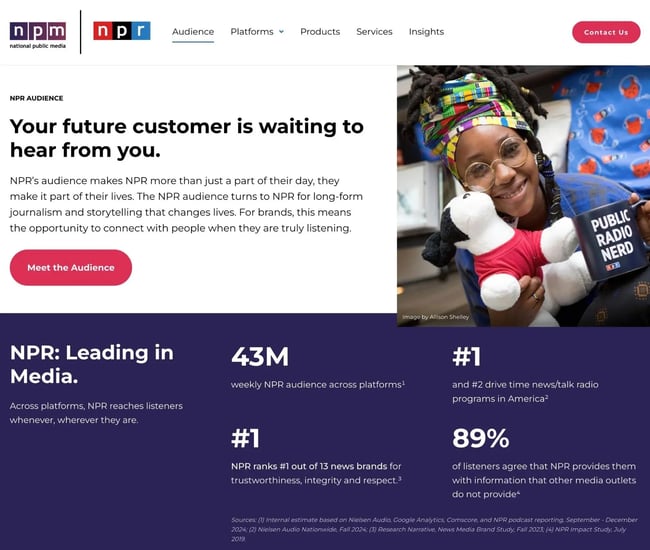the national public media sponsorship page