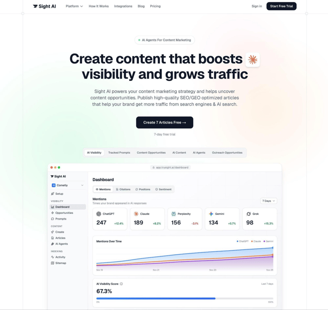 the sight ai homepage