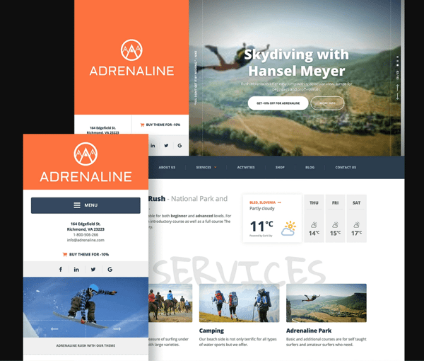 themeisle adrenaline travel wordpress theme