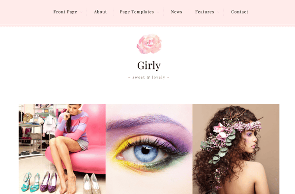 themeisle girly photography wordpress theme