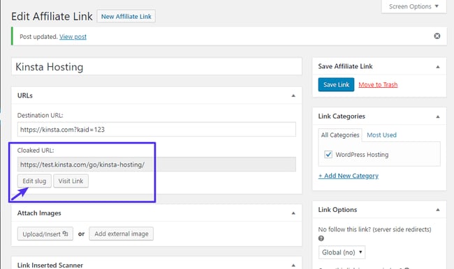 Thirsty Affiliates Affiliate Link Manager