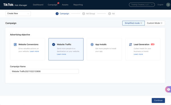 como configurar sua conta de anúncios no tiktok passo 6