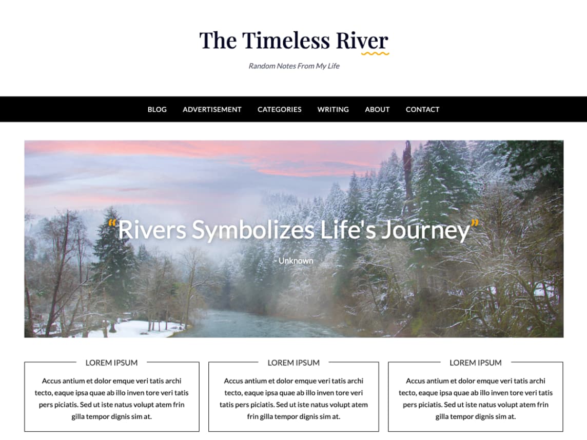 timeless minimal theme demo