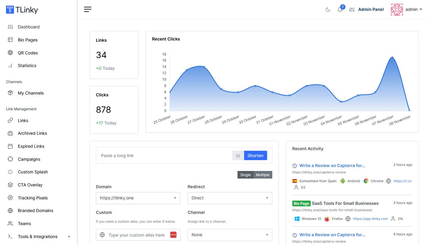 tlinky-dashboard