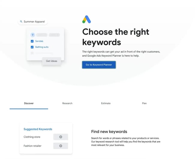 tools for bloggers, keywordplanner