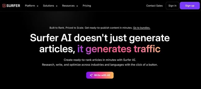 tools for bloggers, surfer