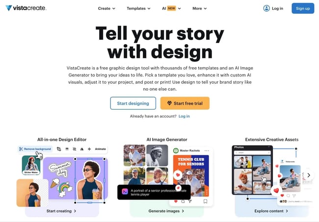 tools for bloggers, vistacreate