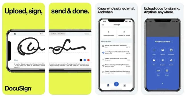 top apps for sales reps, DocuSign