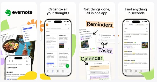 top apps for sales reps, evernote