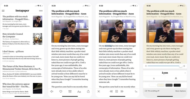 top apps for sales reps, instapaper
