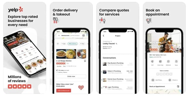 top apps for sales reps, Yelp